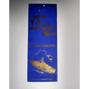 U.S.S. Samuel Moore DD 747 Naval Ship Destroyer Boat Matchbook Cover 1940's
